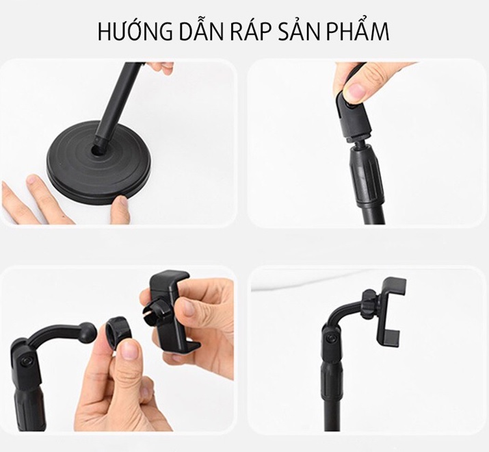 Giá Đỡ Điện Thoại DC01 Có Điều Chỉnh Chiều Cao Được 32cm - Hàng chính hãng