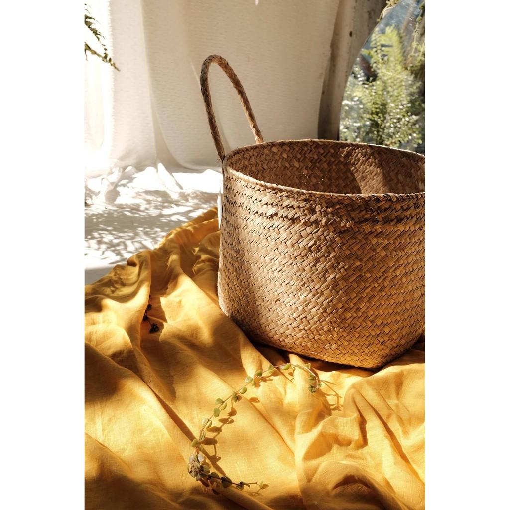 GIỎ CÓI CÓ QUAI ĐA NĂNG - D35xH26 cm