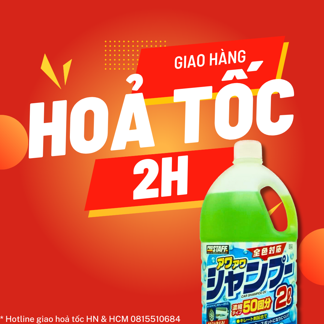 Nước rửa xe ô tô Awaawa ProStaff - Chai 2l - Bảo vệ sơn xe và lớp phủ bóng - Thương hiệu Nhật Bản 100 năm - Dạng đậm đặc sử dụng đến 50 lần rửa xe