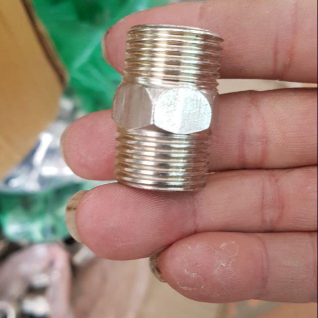 Combo 10 Kép inox ren ngoài, nối inox ren ngoài sáng bóng