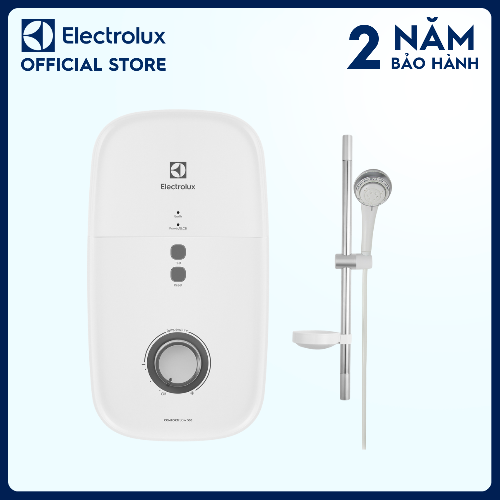 Máy nước nóng trực tiếp electrolux ComfortFlow™ 500 4.5kW - EWE451KB-DWG2 - Nhiệt độ nước luôn ổn định gấp 2 lần, vòi sen 5 chế độ phun
