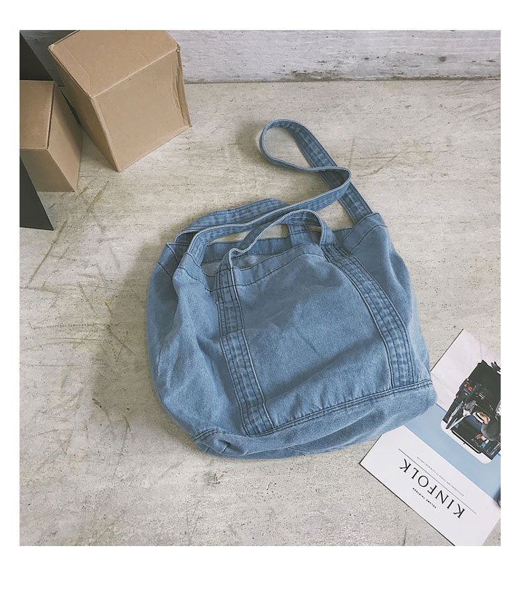 Túi Đeo Chéo Hàng Có Sẵn Giao Ngay, cao 33cm, rộng 52cm, dày 19,5cm Chất Jean Phong Cách Đường Phố Túi Tote Jean Jess95