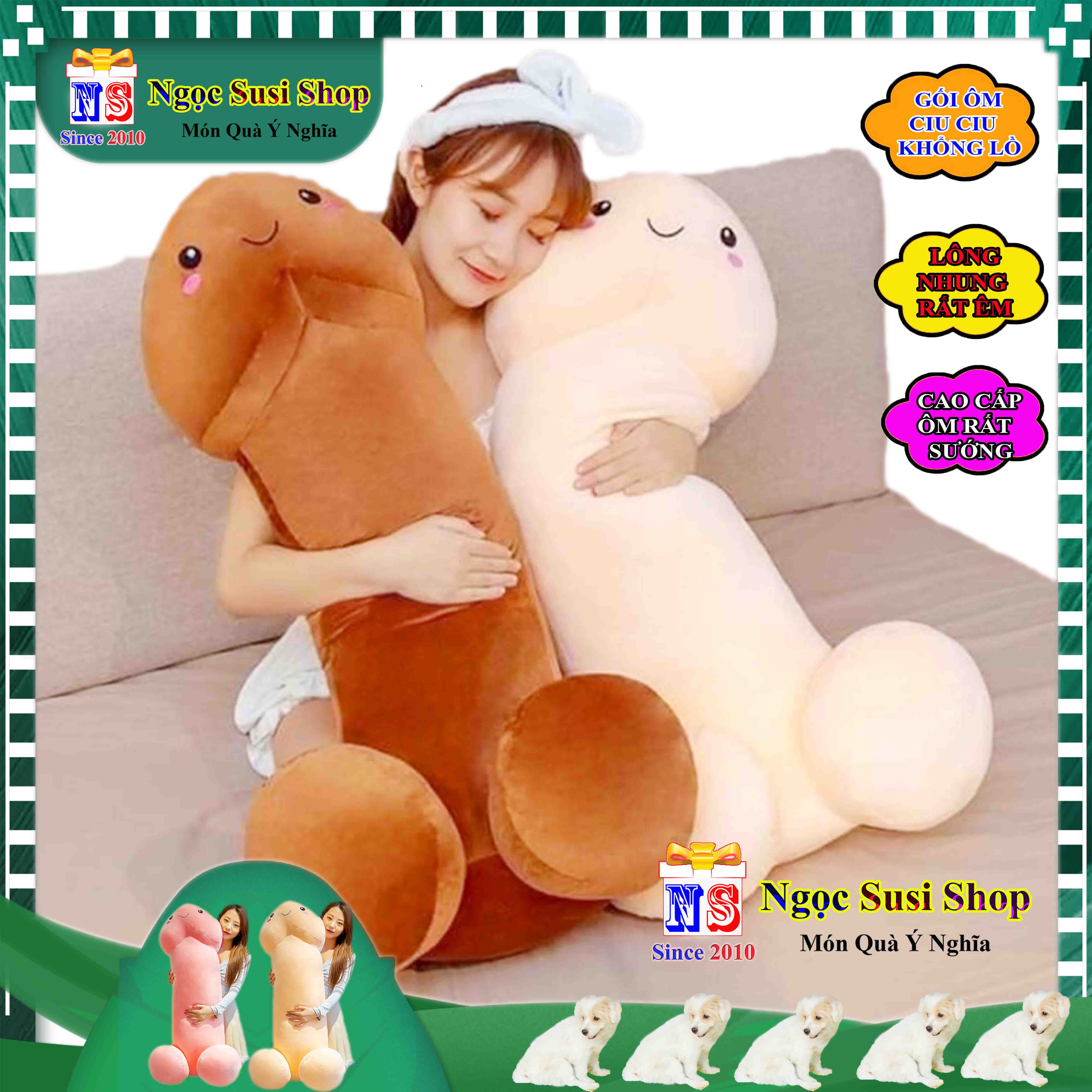 THÚ NHỒI BÔNG GỐI ÔM CON CIU KIU SIÊU TO DÀI ÔM NGỦ CHO CÁC NÀNG RẤT CƯNG - GẤU BÔNG HÌNH CON CIU