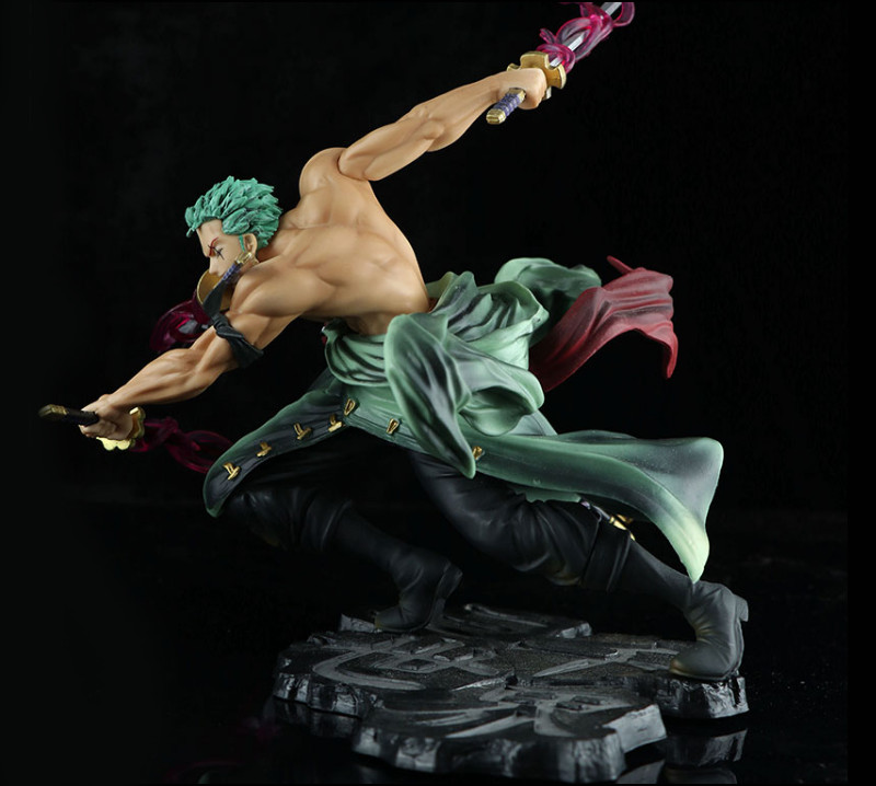 Mô hình Zoro One Piece tam kiếm chiến đấu cực ngầu bao đẹp bản POP cao 19 cm