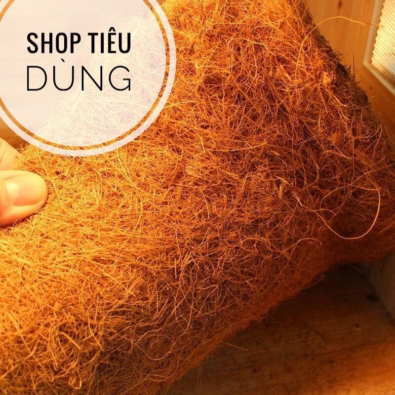 Thảm sơ dừa lót chuồng bò sát chuyên dụng 50x50cm