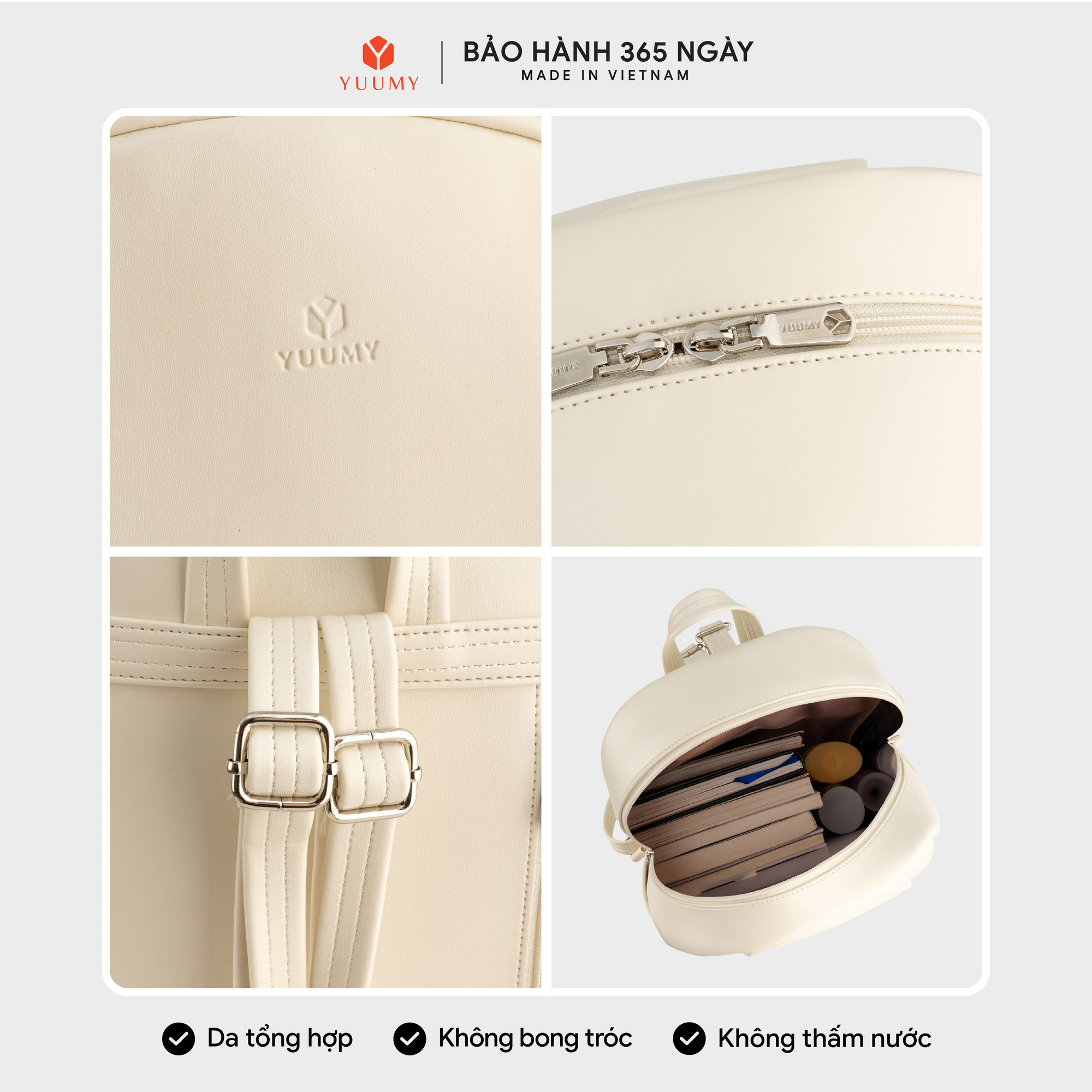Balo Yuumy ( Thời trang nữ basic cỡ lớn - Balo da Seasand YBA111 )