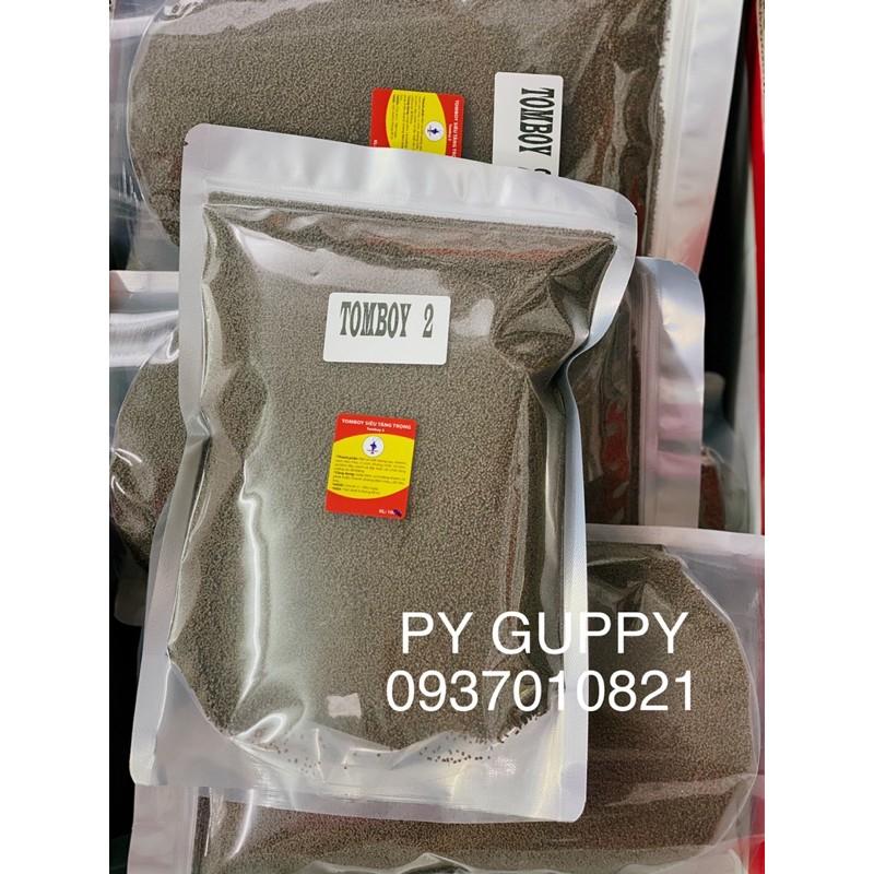 Bao 1Kg Cám Tomboy TB 0 - 1 - 2 -3 Cho Cá - Tép - Tôm - Guppy - Betta-Mún-Neon-Thuỷ Sinh-7 màu-RanChu-Cá Vàng