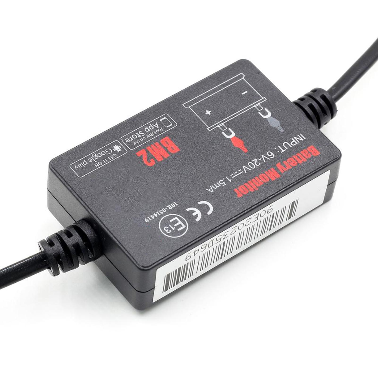 BT4.0 6~20V Input Voltage Battery Monitor Automobile Battery Monitor Tool Diagnostic Tools Connect Smartphone APP for 12