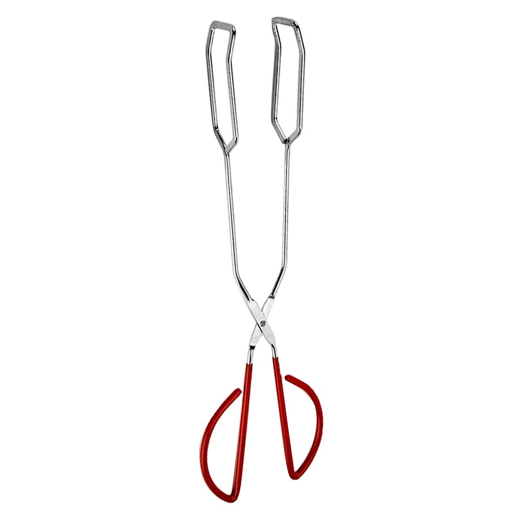 Easy Wash BBQ Barbecue Scissors Tongs Bread Tong Kitchen Buffet Pliers