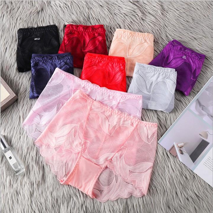 Combo 10 Quần lót ren đùi gen bụng cực mềm mịn 5533 form to 50 đến 65kg .
