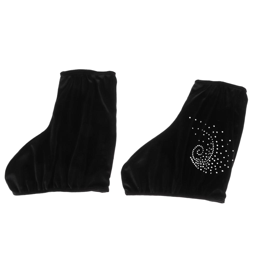 1 Pair Universal Soft Velvet Figure Ice Skating Boot Covers Protector Overshoes For Women Men