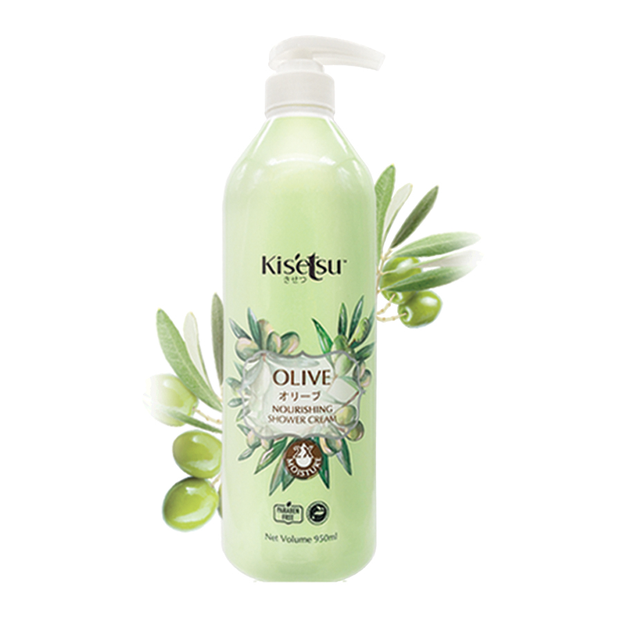 Sữa tắm Kitsetsu Sáng da dưỡng ẩm - Olive, 950ml