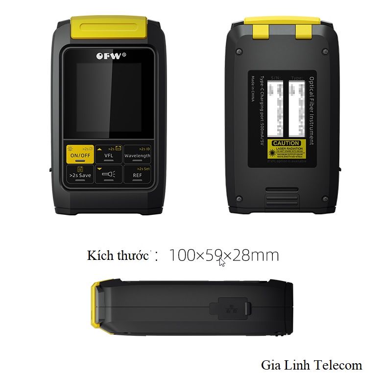 Máy đo công suất quang pin sạc OFW 4in1 - soi lazer - test LAN