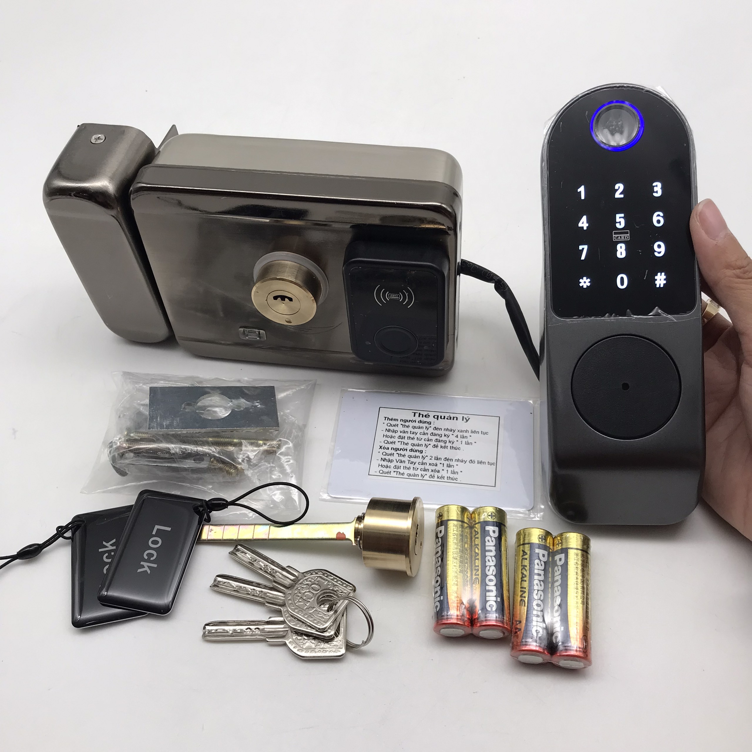 Khóa thẻ từ - vân tay 2 mặt đọc thông minh SG-IDL10BR