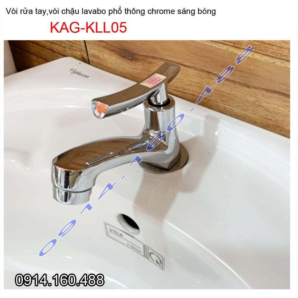 Vòi lavabo lạnh KAG-KLL05, vòi chậu rửa mặt tay bóng nước mạnh sử dụng tốt siêu bền