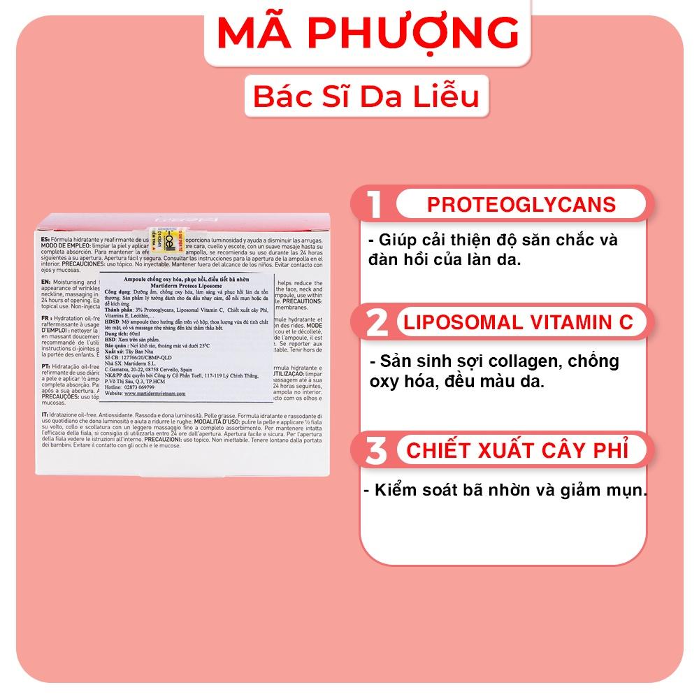 Tinh chất chống lão hóa, phục hồi và kiểm soát bã nhờn Martiderm The Originals Proteos Liposome