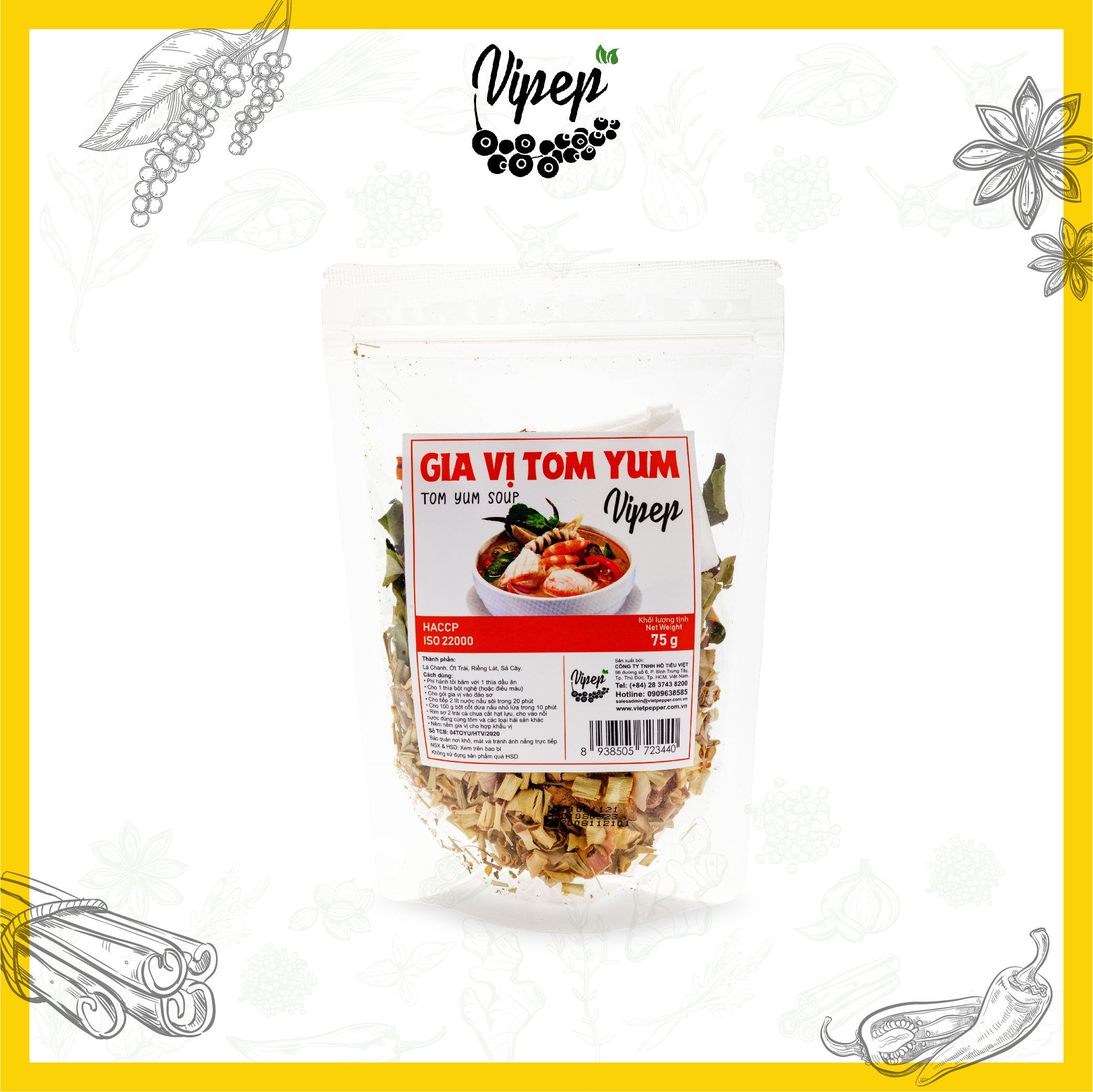 Combo 2 Gói Gia Vị Nấu TomYum 75gr