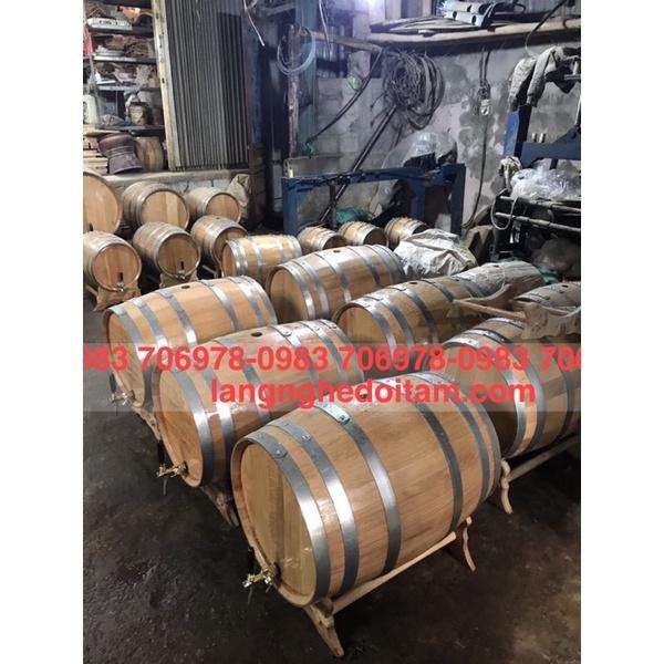 Thùng ngâm ủ rượu 50l gỗ sồi đỏ nga nhập khẩu