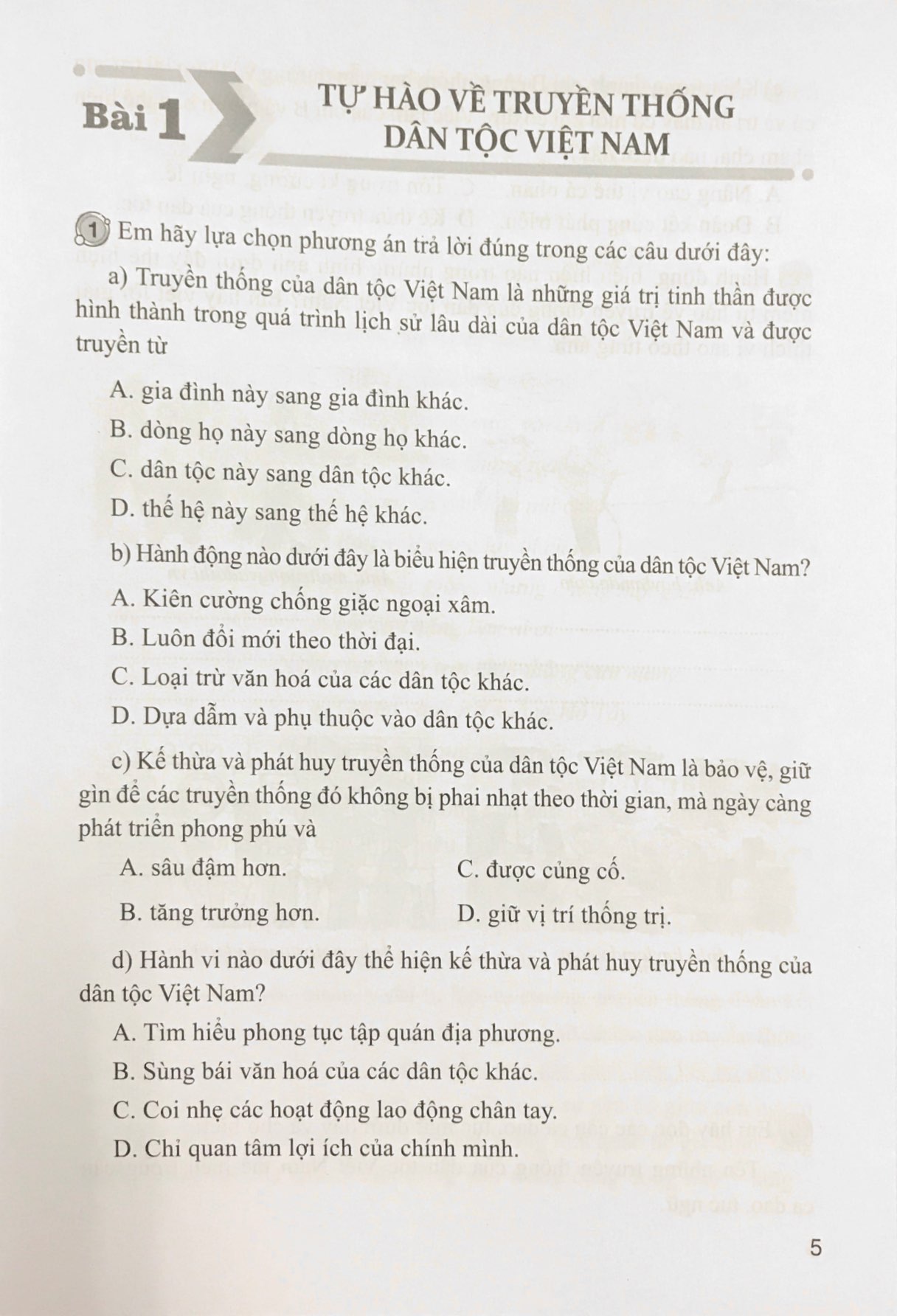 Bài Tập Giáo Dục Công Dân Lớp 8 - Bộ Cánh Diều