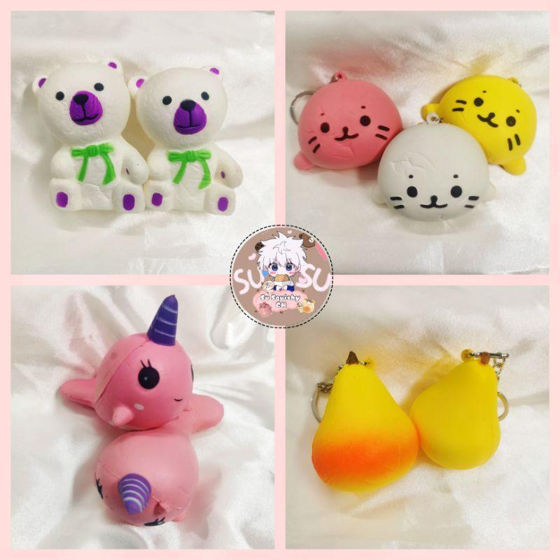 Đồ chơi Squishy Gấu, Hải cẩu, Cá heo, Lê