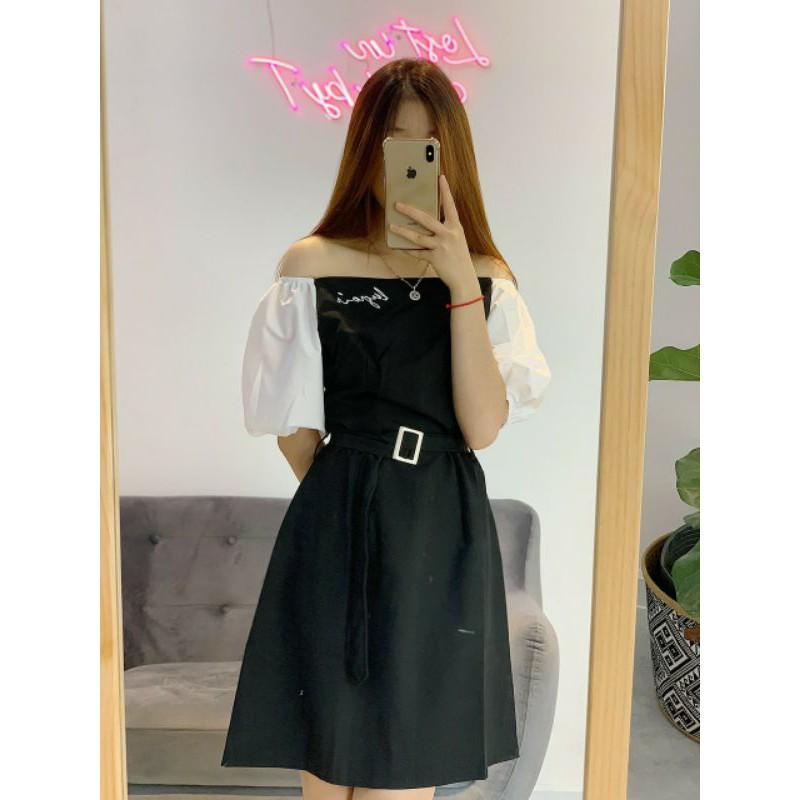 ĐẦM ĐEN DỰ TIỆC PHỐI TAY BỒNG