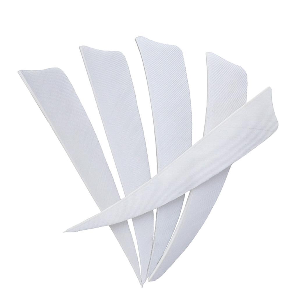 3-6pack 12 Pieces 4 Inch Archery Arrow Feathers Fletchings Vanes White