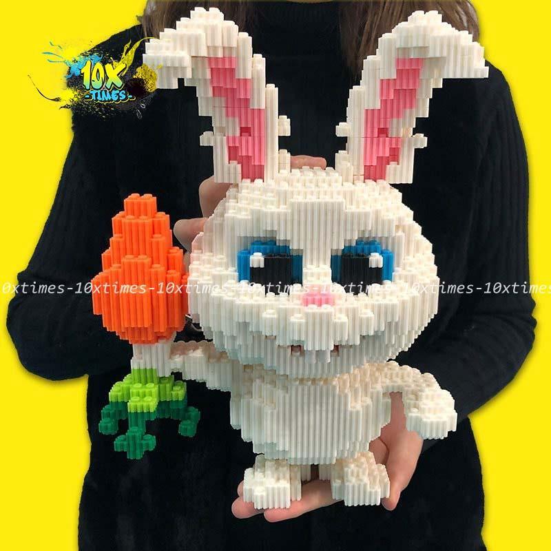 Đồ chơi lắp ráp 3d thỏ Snowball trắng dễ thương quà tặng sinh nhật trẻ em, quà tặng bạn trai bạn gái 10xtimes