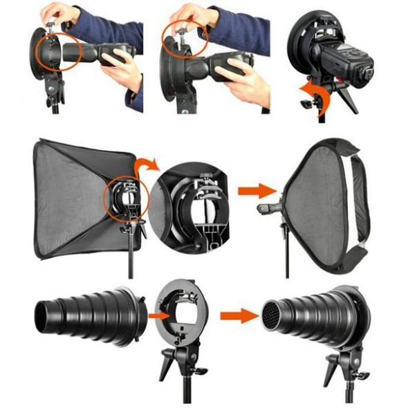 Bộ gá đèn flash Godox S-Type - Hàng Nhập Khẩu