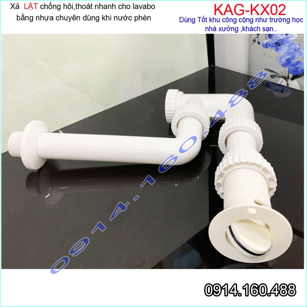 Bộ xả nhựa bộ xả lavabo cho chậu rửa mặt sứ KAG-KX02 giá tốt chất lượng tốt siêu bền dùng cho nước phèn vùng biển