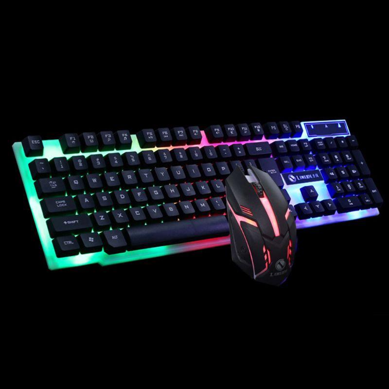 Combo Bàn Phím Và Chuột Gaming H.S.V Có Đèn Led Nền Cho Máy Tính
