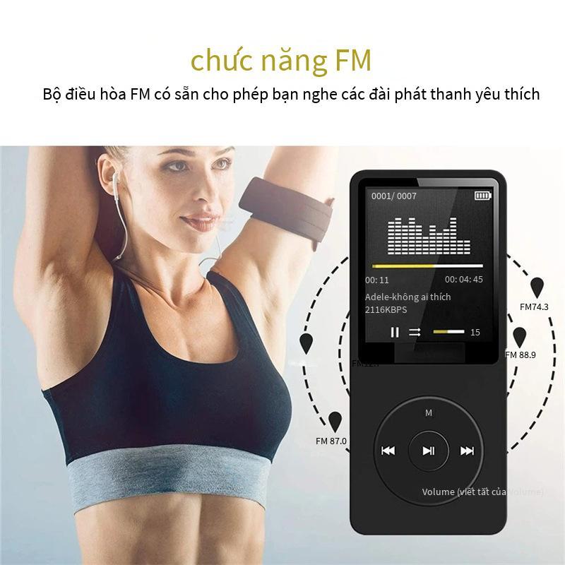 Ưu đãi đặc biệt Máy nghe nhạc MP4 MP3 thể thao màn hình 1.8 inch dành cho học sinh và người lớn Walkman phổ thông có thể cắm thẻ TF