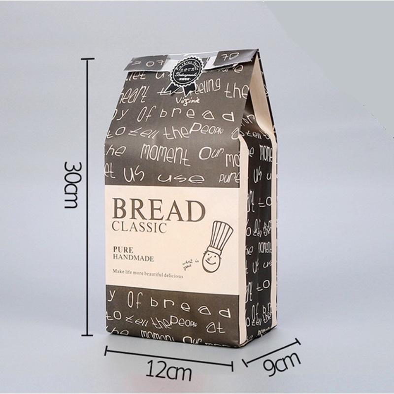 50 túi đựng bánh mỳ hoa cúc dọc Bread Nâu