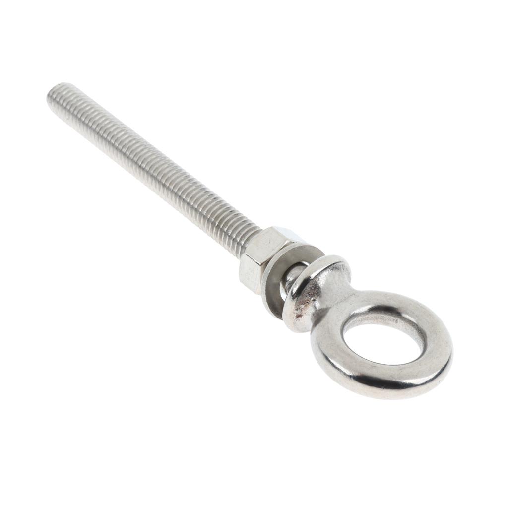 M6 M8 M10 Threaded Lifting Eye Bolt Ring Tie Down Stainless Steel