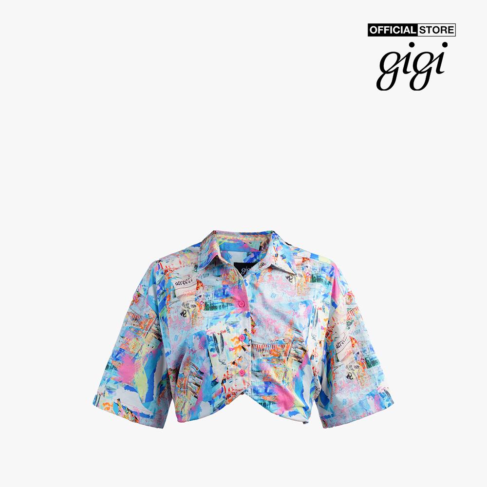 GIGI - Áo sơ mi nữ ngắn tay phom croptop thời trang G1106T221260