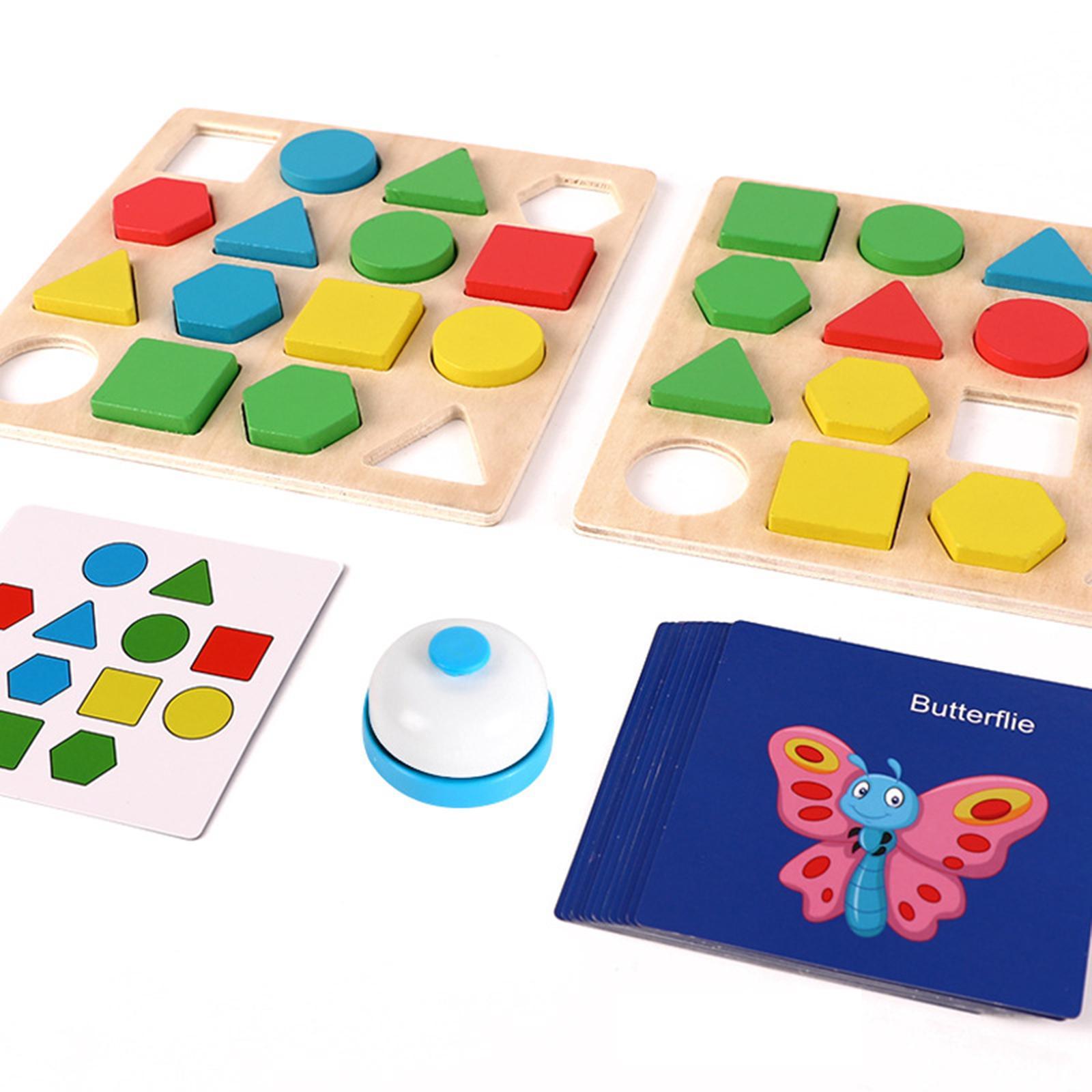 Geometric Shape Matching Board Game Educational Puzzle Toy for Toddlers