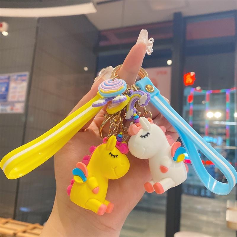 Móc khóa kỳ lân unicorn cao cấp đẹp cute hình thú dễ thương phụ kiện túi xách MK1 - Rockcow