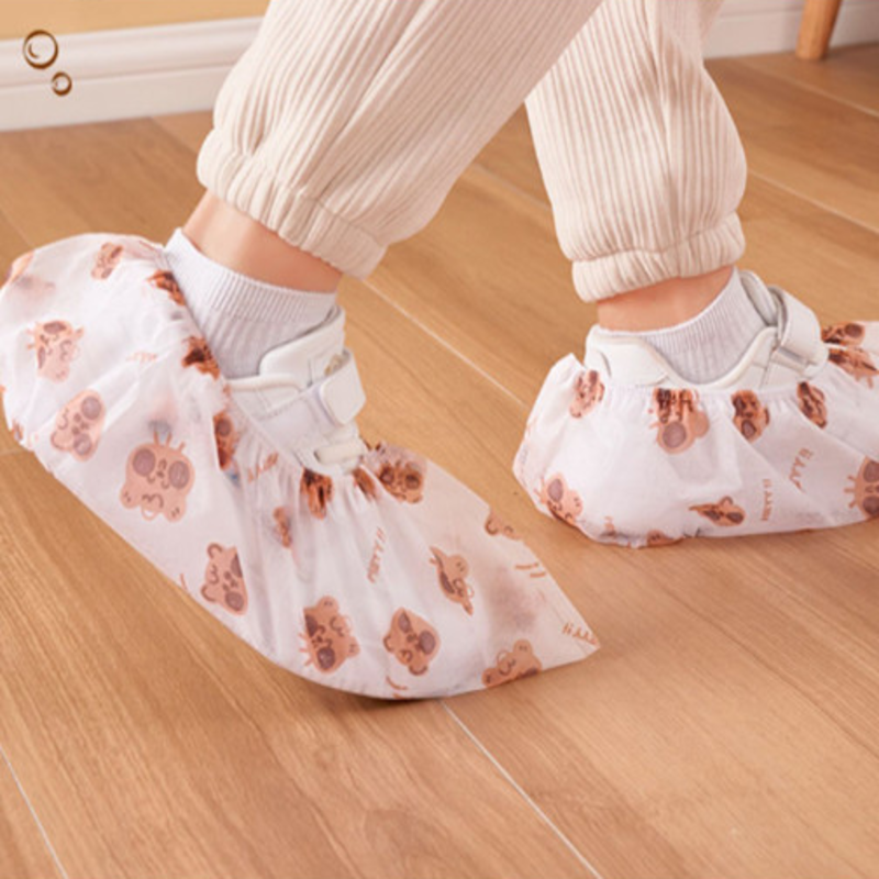 Set 25 Túi Vải Dùng Để Bao Bọc Giày Tránh Bụi Bẩn Có Hình Họa Tiết Gấu