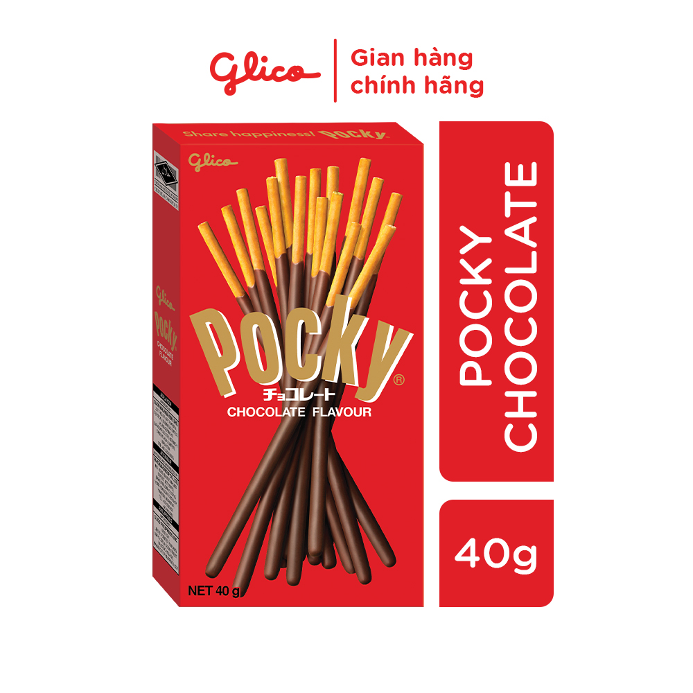 Bánh que phủ kem nhiều vị GLICO Pocky (5 hộp - 1 Socola 1 Dâu 1 Cookie 1 Matcha 1 Double choco)