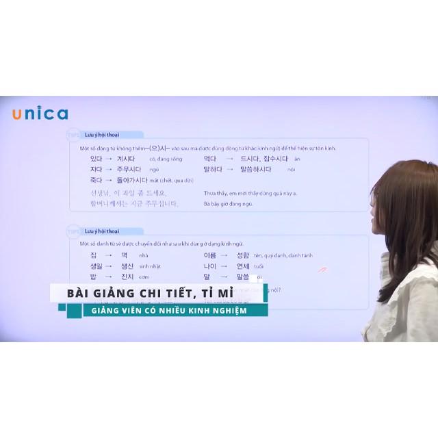 Khóa học NGOẠI NGỮ- Chinh phục tiếng Hàn sơ cấp 1: Chuẩn phát âm, chắc ngữ pháp -[UNICA.VN