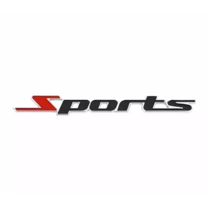 Logo kim loại chữ nổi SPORT, Logo chữ nổi SPORT, phụ kiện trang trí ô tô xe máy