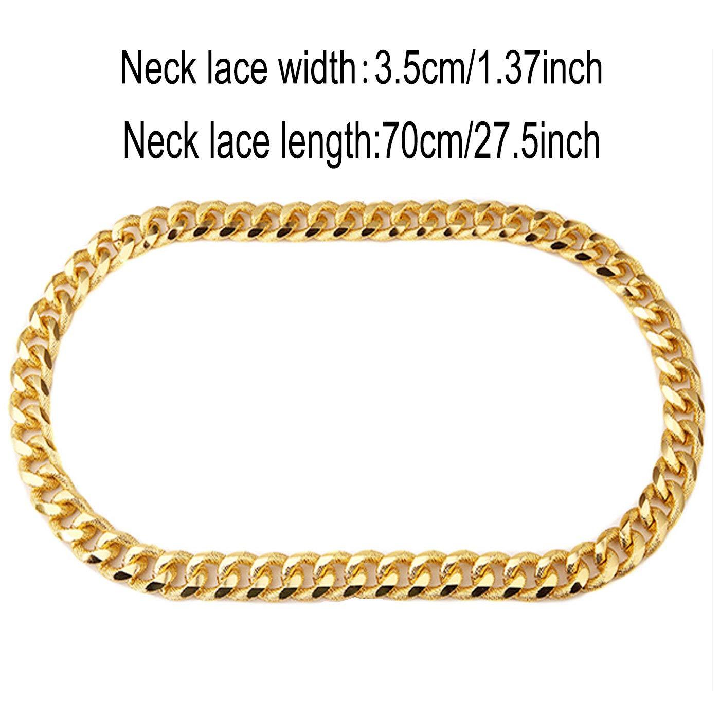 Vòng Cổ Chunky Nam, Dây Chuyền Vàng Giả Rapper Thập Niên 90 Hip Hop Vòng Cổ Vàng Giả