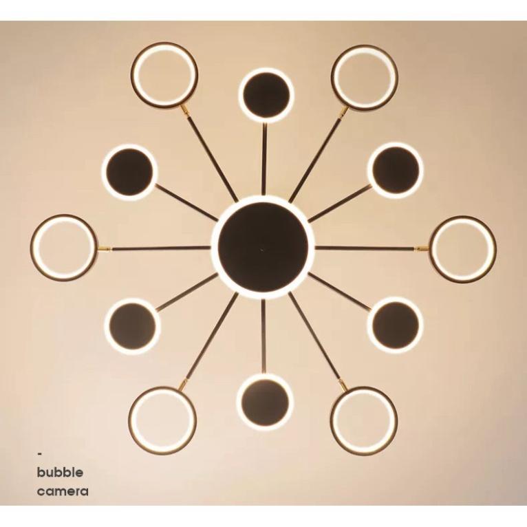 Đèn thả, ốp led cánh tay điều chỉnh linh hoạt màu vàng , màu đen, đèn trang trí hệ mặt trời