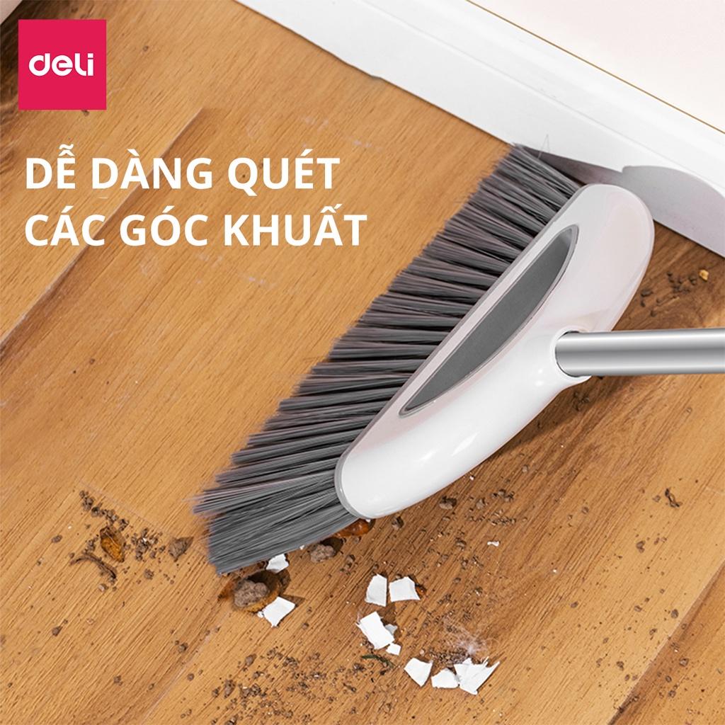 Bộ Chổi Quét Nhà Thông Minh Chống Mắc Tóc Gồm Cây Chổi và Dụng Cụ Hốt Deli - Phù Hợp Với Mọi Mặt Sàn Phòng Khách, Phòng Ngủ, Phòng Bếp Thiết Kế Có Móc Treo - VS1001