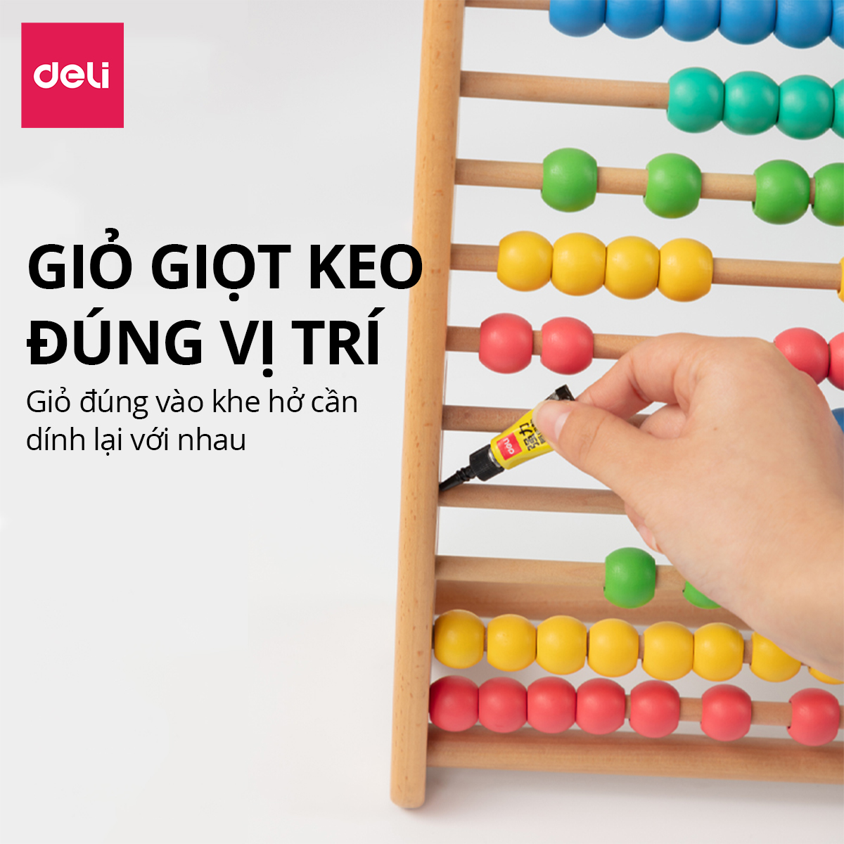 Set 3 tuýp keo 502 siêu dính cố định cực mạnh trong suốt khô nhanh Deli, keo dán giày, nhựa, gỗ, sắt, gốm sứ - Keo dán đa năng chuyên dụng tiện lợi