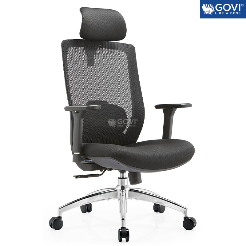 Ghế công thái học Ergonomic GOVI Como C610A - Tay ghế 3D, đệm mút đàn hồi tốt, lưng lưới thoáng mát, thiết kế trẻ trung