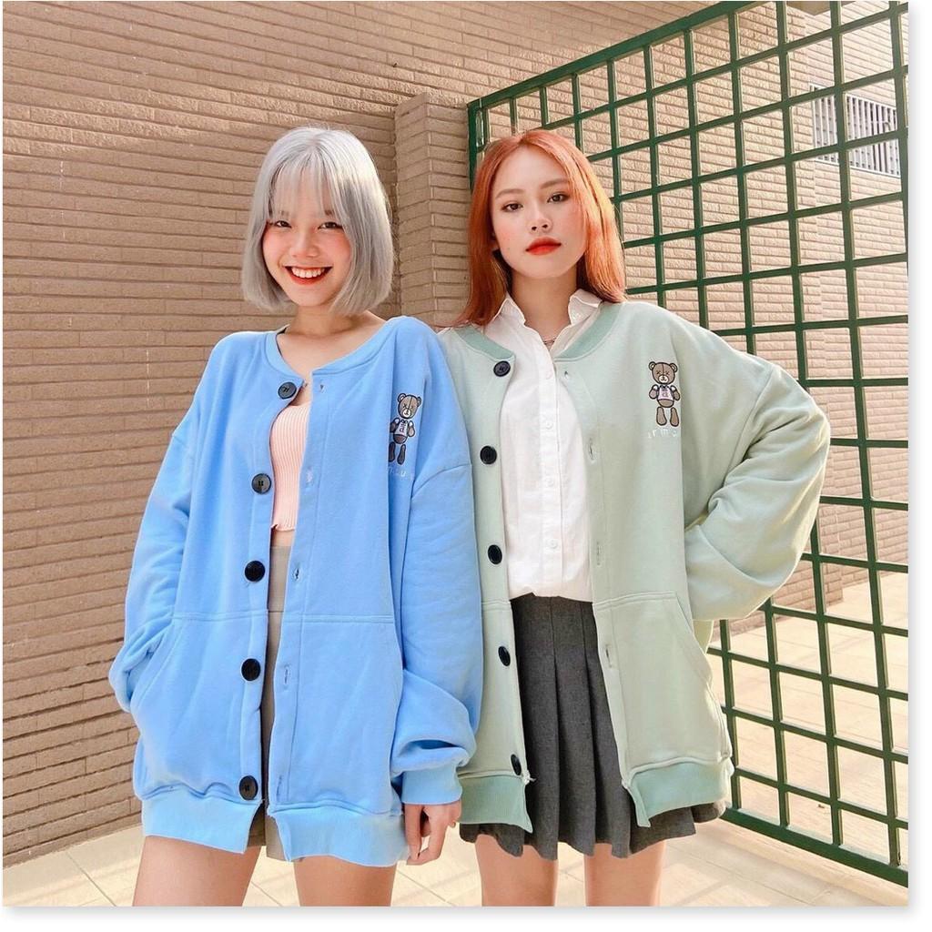 Áo khoác nỉ cardigan CÚC NÚT CỰC XINH CHO CÁC BẠN TRẺ THỜI TRANG KING FASHION