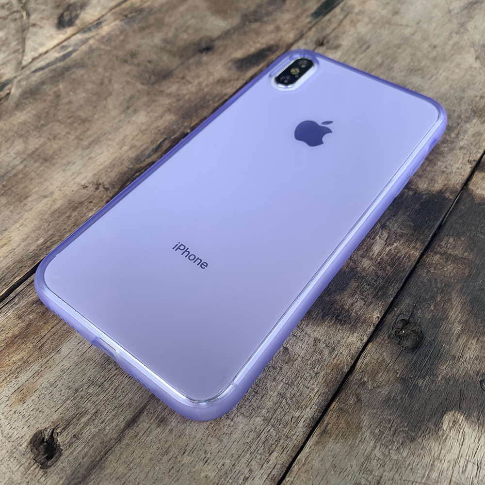 Ốp lưng dẻo cao cấp dành cho iPhone XS MAX - Màu tím mờ