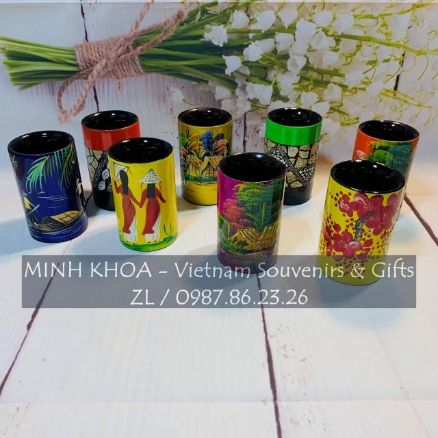 Lọ Ống Cắm Bút Sơn Mài Tiện Dụng Đa Năng 11*7 Cm - Lacquer Pen Holder From Vietnam