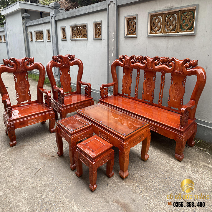 Bàn ghế minh quốc đào gỗ xoan ta tay 10