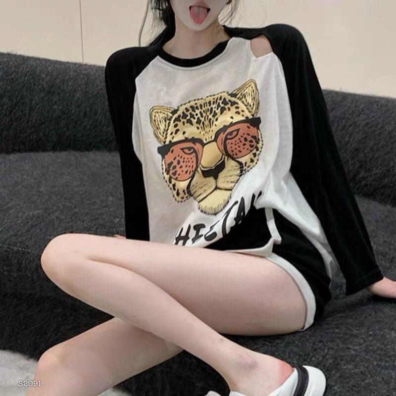 SET ÁO KHOÉT VAI TAY DÀI KÈM SHORT